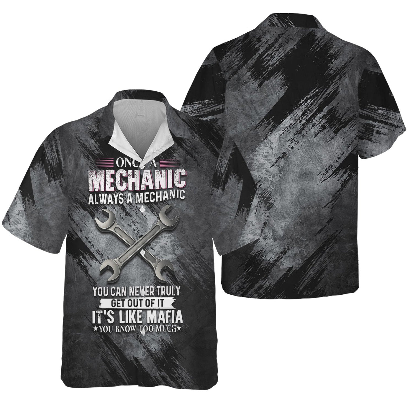 Blisscorners Once A Mechanic Always A Mechanic Shirt Funny Printed Vintage Mechanic Unisex T Shirt Wrench Design