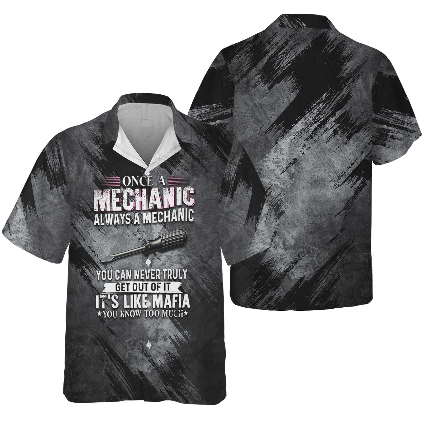 Blisscorners Once A Mechanic Always A Mechanic Shirt Funny Printed Vintage Mechanic Unisex T Shirt Screwdriver Design
