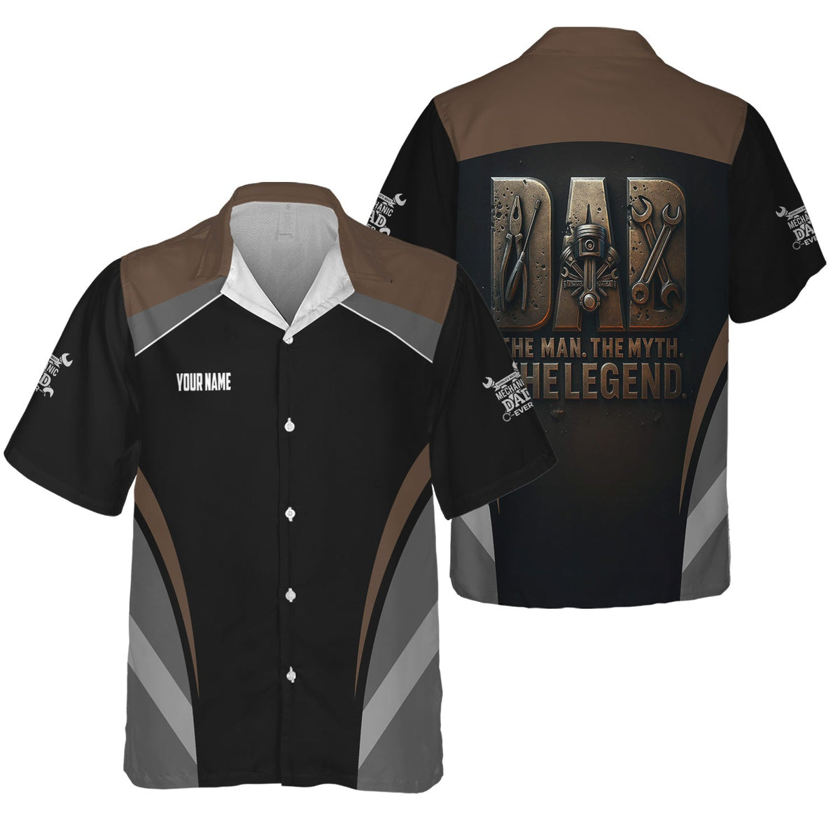 Blisscorners Personalized Mechanic Shirt, Dad The Man The Myth The Legend, Gift For Men