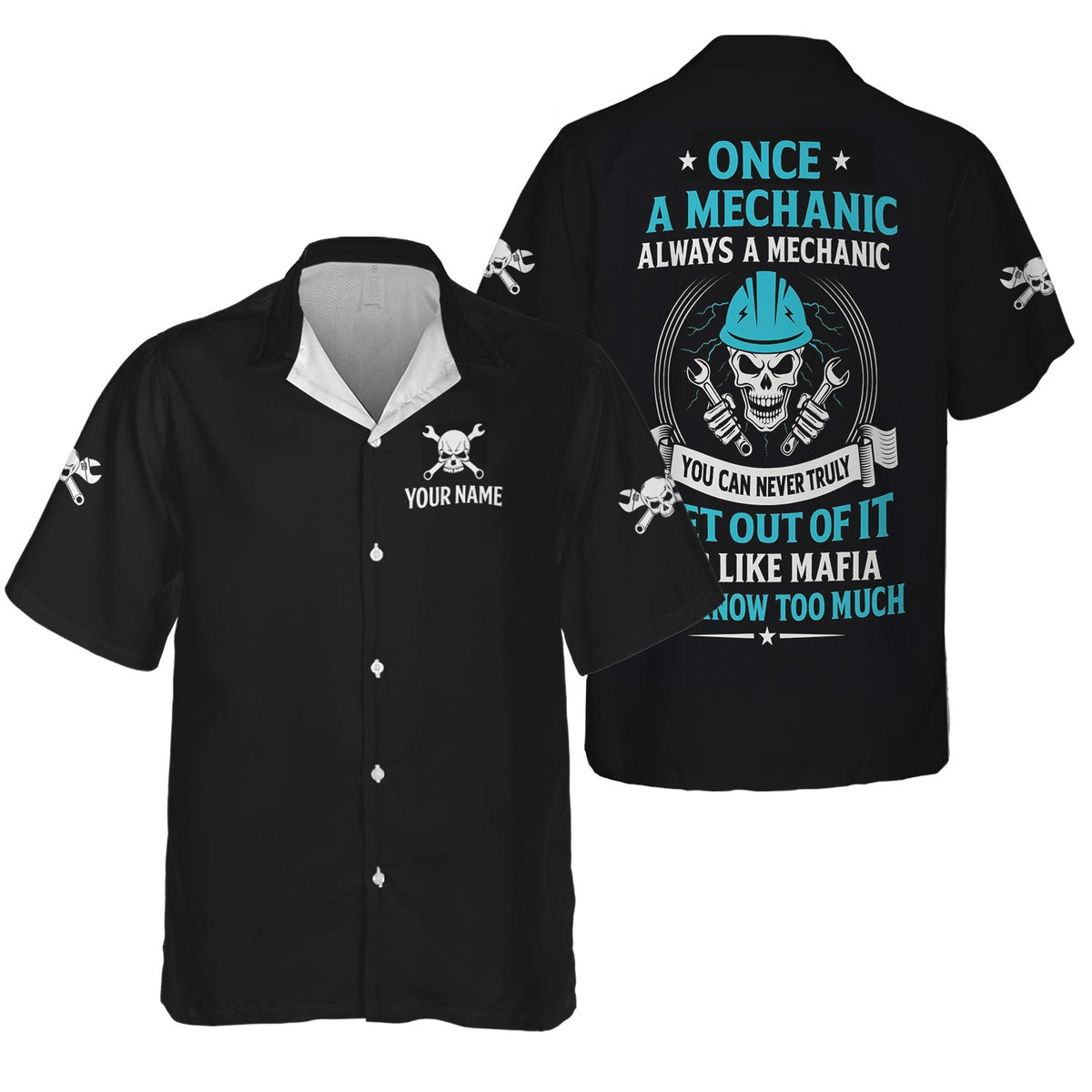 Blisscorners Custom Name Mechanic Shirt Once A Mechanic Always A Mechanic T Shirt