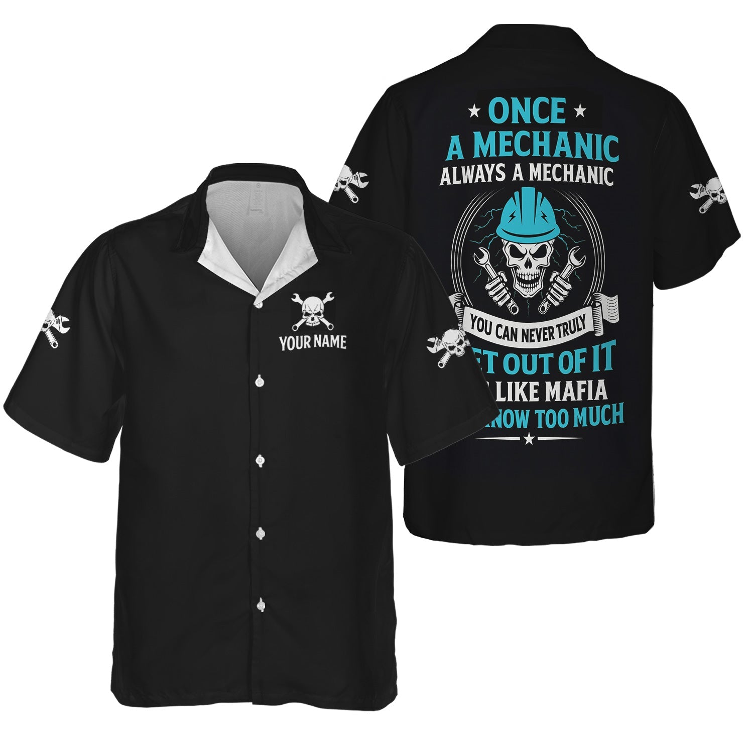 Blisscorners Custom Name Mechanic Shirt Once A Mechanic Always A Mechanic T Shirt