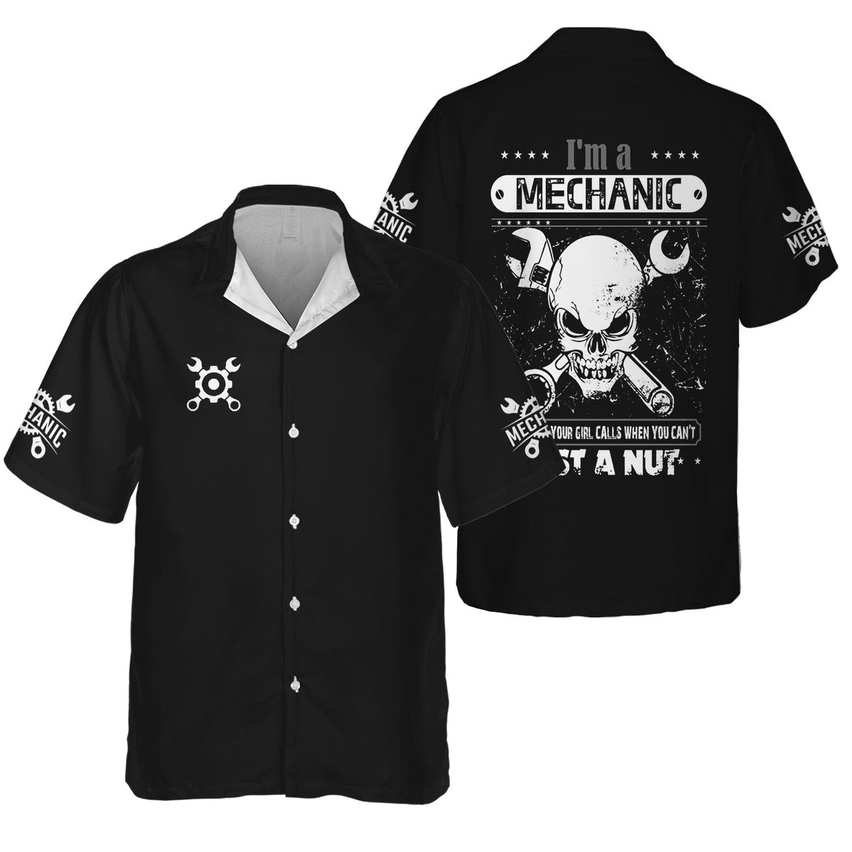 Blisscorners Funny Quote I'm A Mechanic The Person Your Girl Calls When You Can't Bust A Nut Black T Shirt