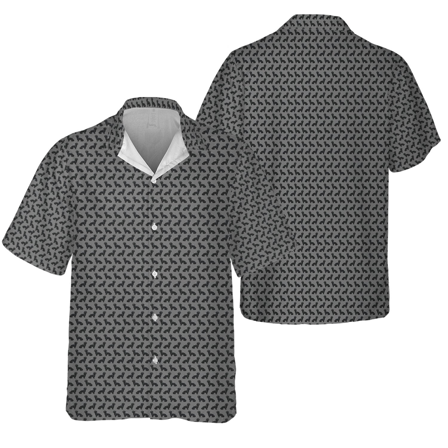 Blisscorners Funny Dog Mechanic Shirt, Dachshund and Wrench Pattern Printed Shirt Presents For Mechanics