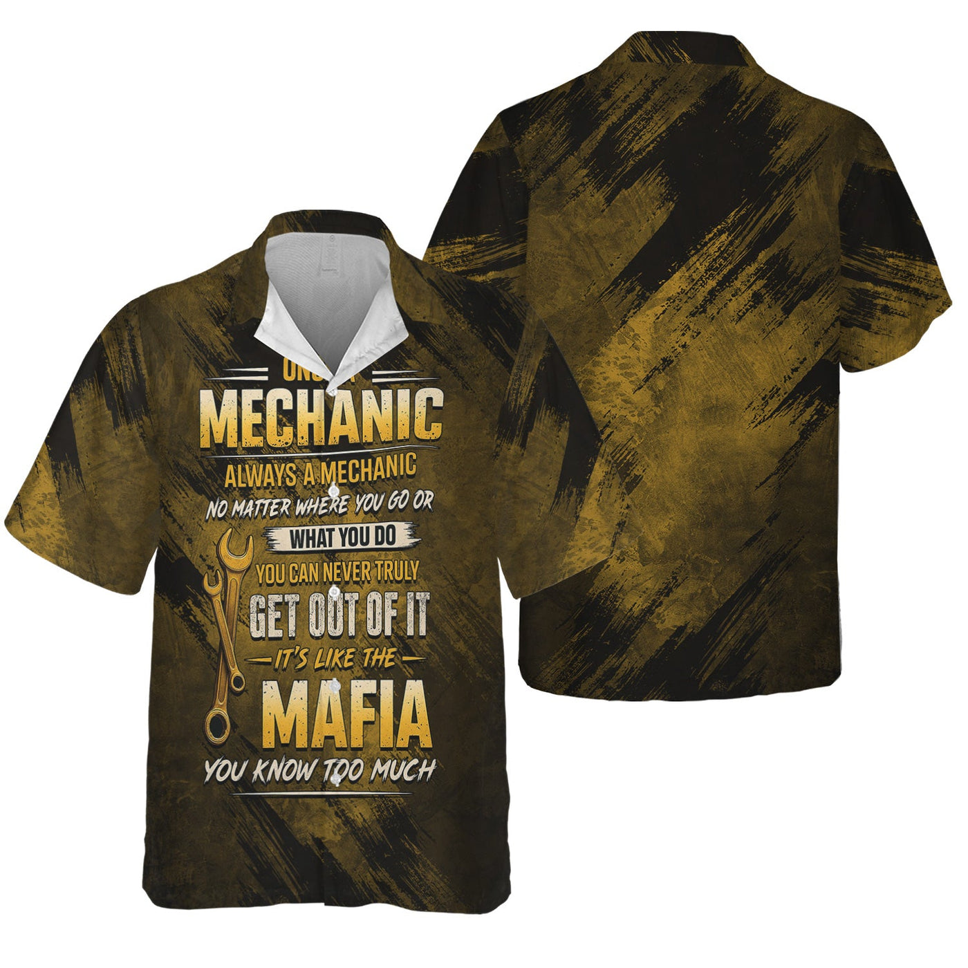 Blisscorners Once A Mechanic Always A Mechanic Shirt Funny Printed Vintage Mechanic Unisex T Shirt Wrenches Design