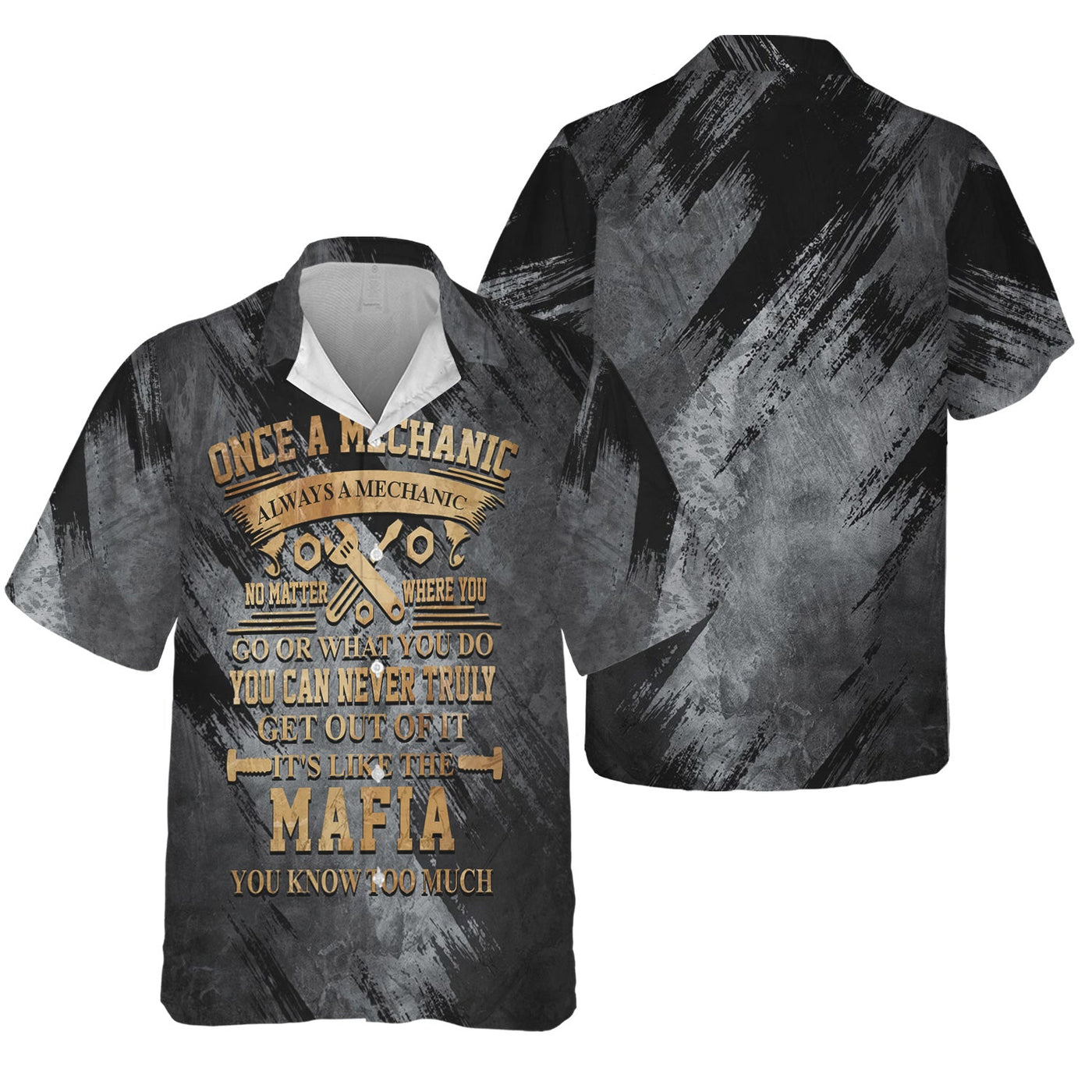 Blisscorners Vintage Mechanic Unisex T Shirt Once A Mechanic Always A Mechanic Shirt All Over Print