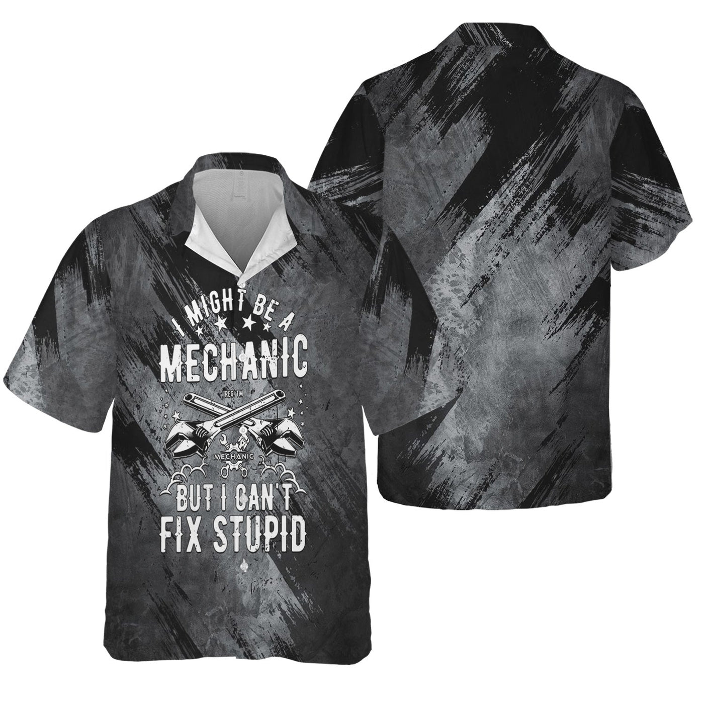 Blisscorners Vintage Mechanic Unisex T Shirt I Might Be A Mechanic Wrench Black Shirt All Over Print