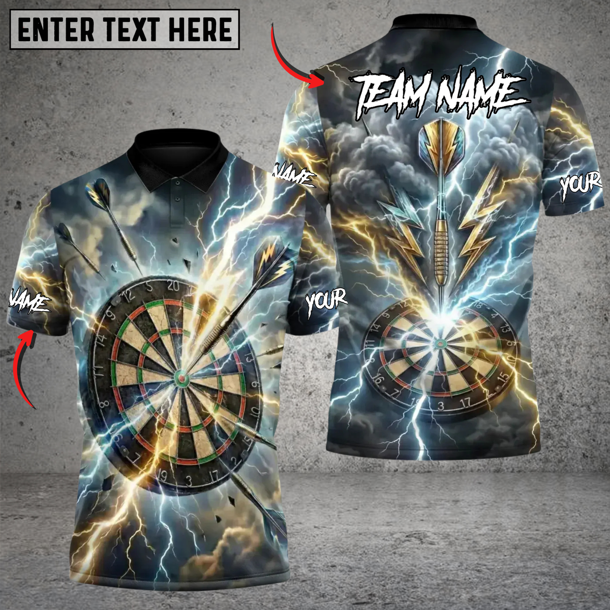 Blisscorners Darts Super Thunder Strike Personalized Name 3D Unisex Shirt
