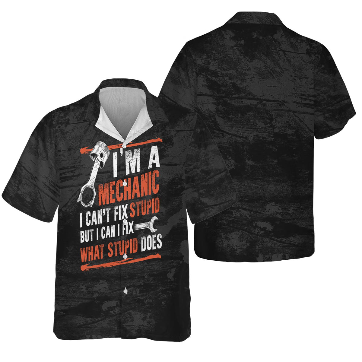 Blisscorners Funny Vintage Mechanic Shirt I'm A Mechanic I Can't FIX Stupid Black Unisex T Shirt