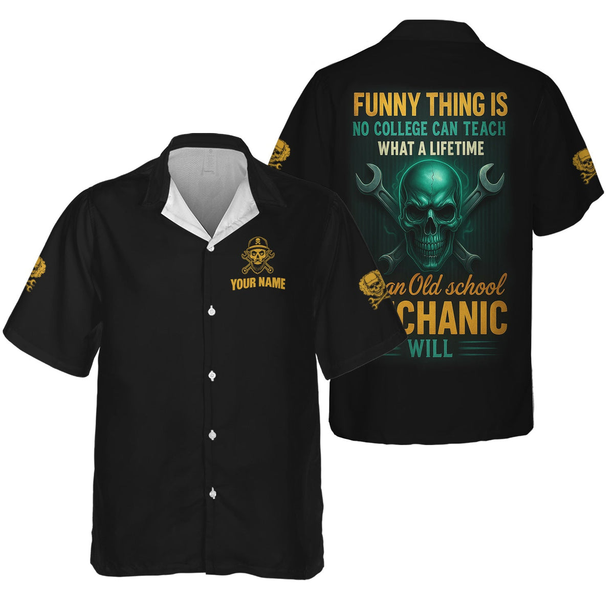 Blisscorners Custom Funny Mechanic Shirt Funny Thing Is No College Can Teach What A Lifetime Printed Mechanic T Shirt