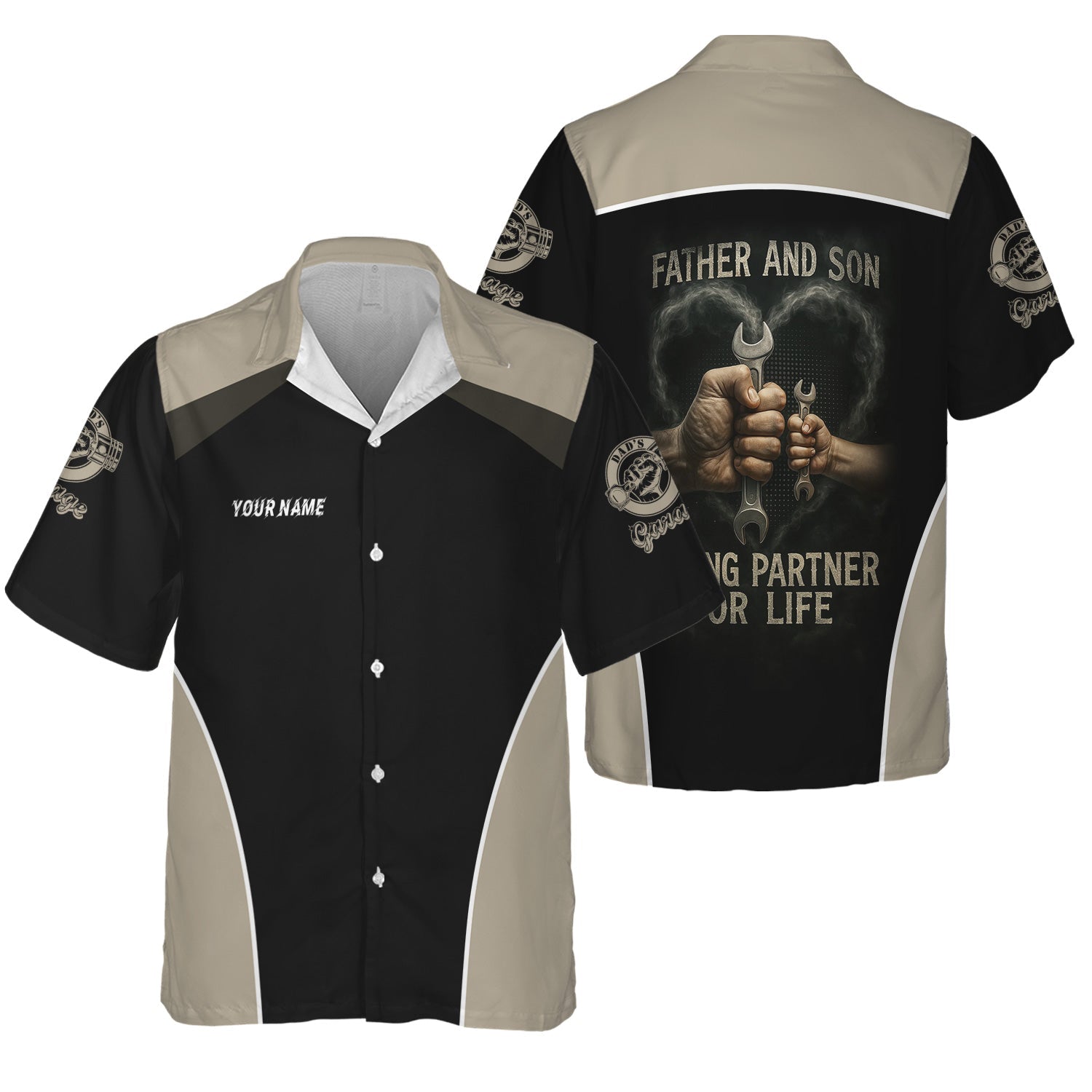 Blisscorners Personalized Mechanic Shirt, Father And Son Fixing Partner For Life, Gift For Men