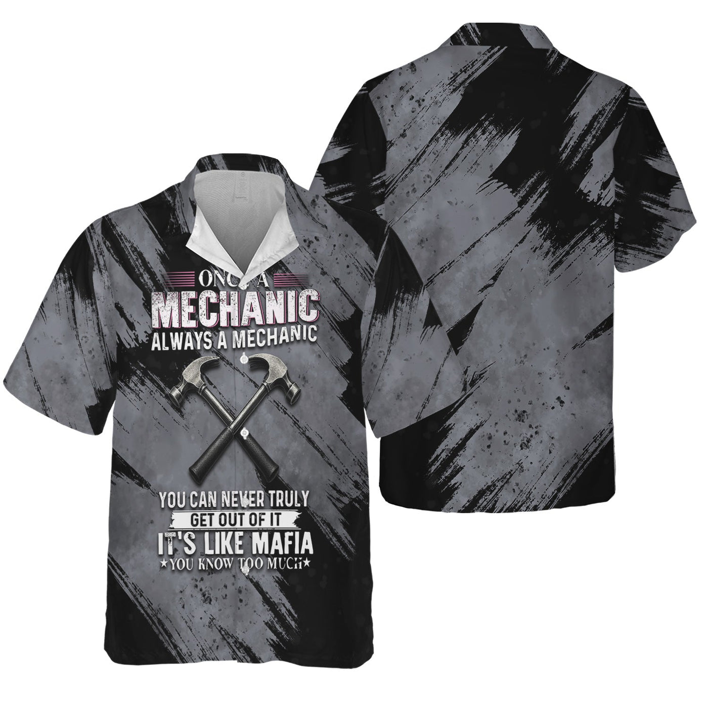 Blisscorners Once A Mechanic Always A Mechanic Shirt Funny Printed Vintage Mechanic Unisex T Shirt Hammer Design
