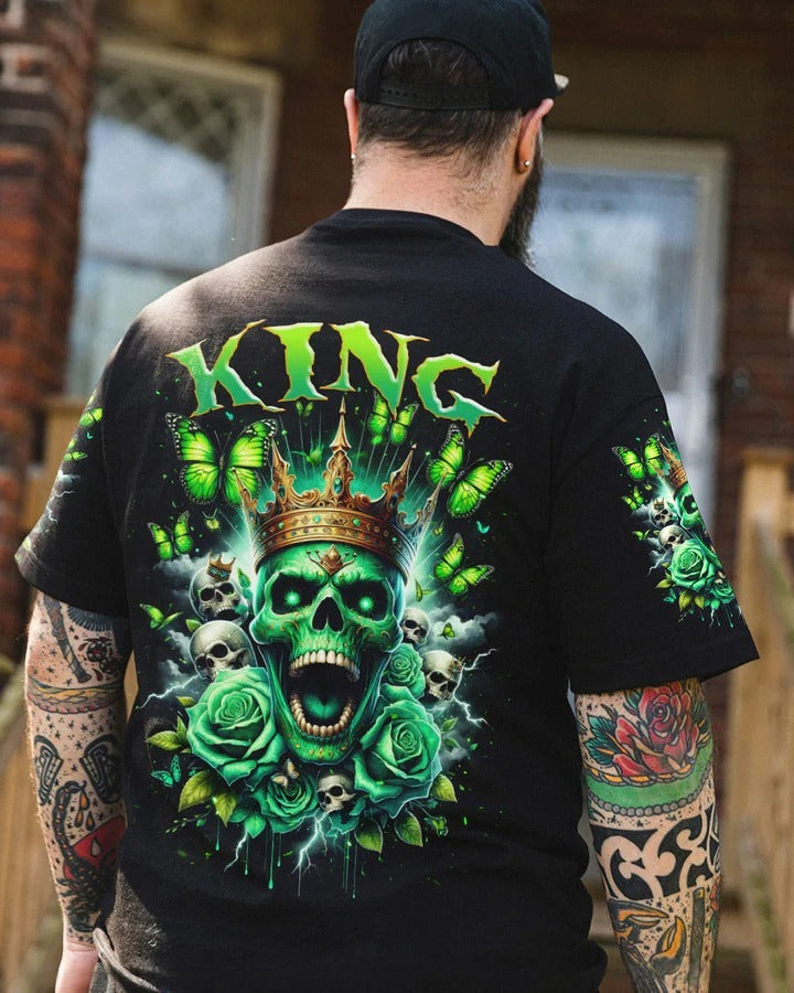 BLISSCORNERS KING SKULL ROSE COUPLE ALL OVER PRINT