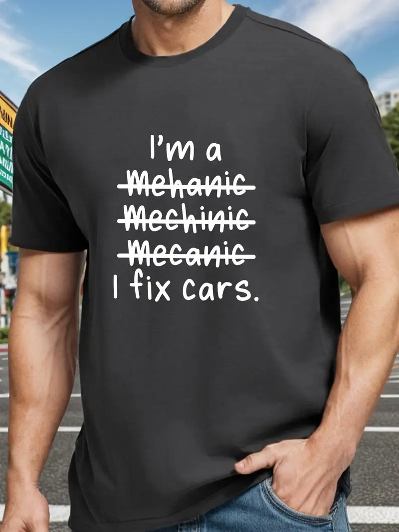 Blisscorners I'll A Mechanic Printed T Shirt, Tees For Men, Men's Mechanic Graphic Printed Shirt