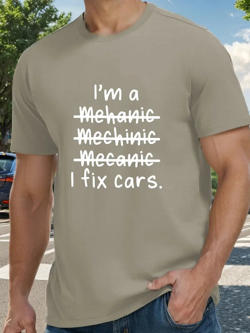 Blisscorners I'll A Mechanic Printed T Shirt, Tees For Men, Men's Mechanic Graphic Printed Shirt