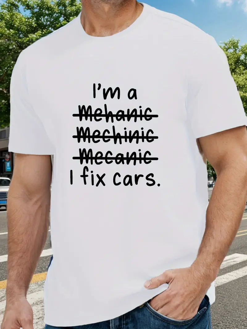 Blisscorners I'll A Mechanic Printed T Shirt, Tees For Men, Men's Mechanic Graphic Printed Shirt