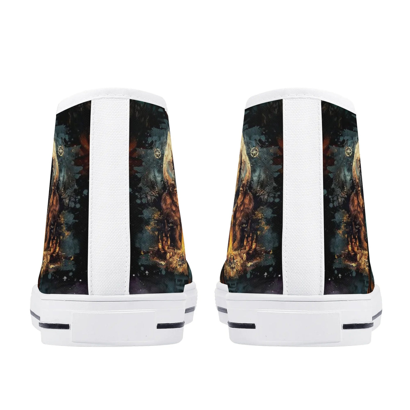 BLISSCORNERS MAKING MEMORIES ONE CAMPFIRE AT A TIME BIGFOOT HIGH TOP CANVAS SHOES