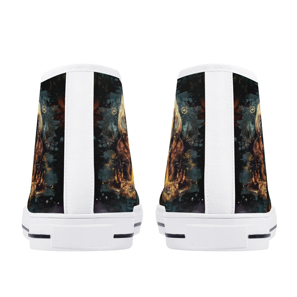 BLISSCORNERS MAKING MEMORIES ONE CAMPFIRE AT A TIME BIGFOOT HIGH TOP CANVAS SHOES