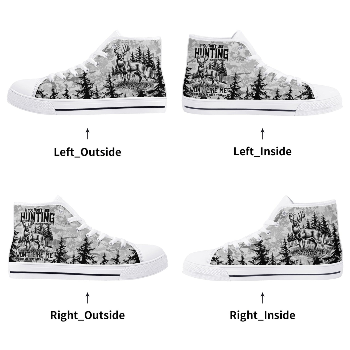 BLISSCORNERS IF YOU DONT LIKE HUNTING THIGH TOP CANVAS SHOES