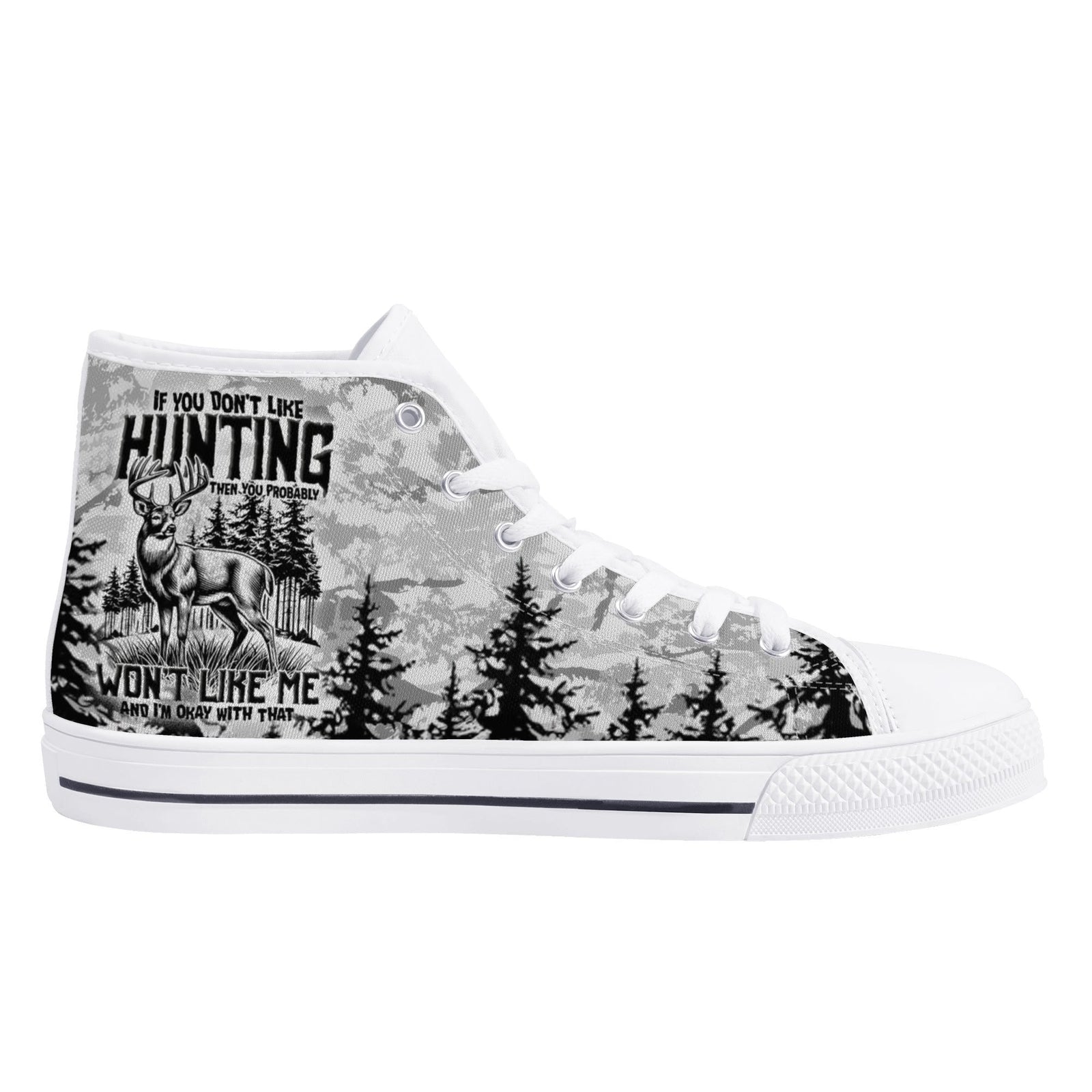 BLISSCORNERS IF YOU DONT LIKE HUNTING THIGH TOP CANVAS SHOES