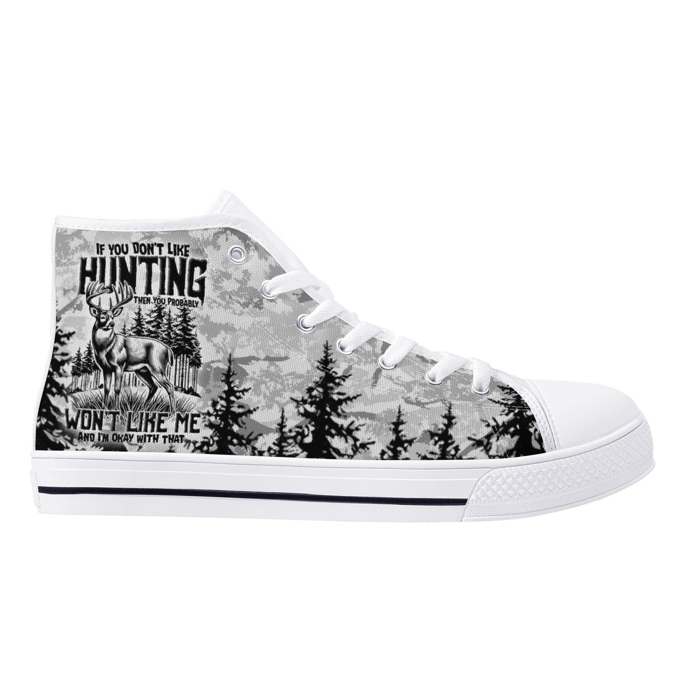 BLISSCORNERS IF YOU DONT LIKE HUNTING THIGH TOP CANVAS SHOES