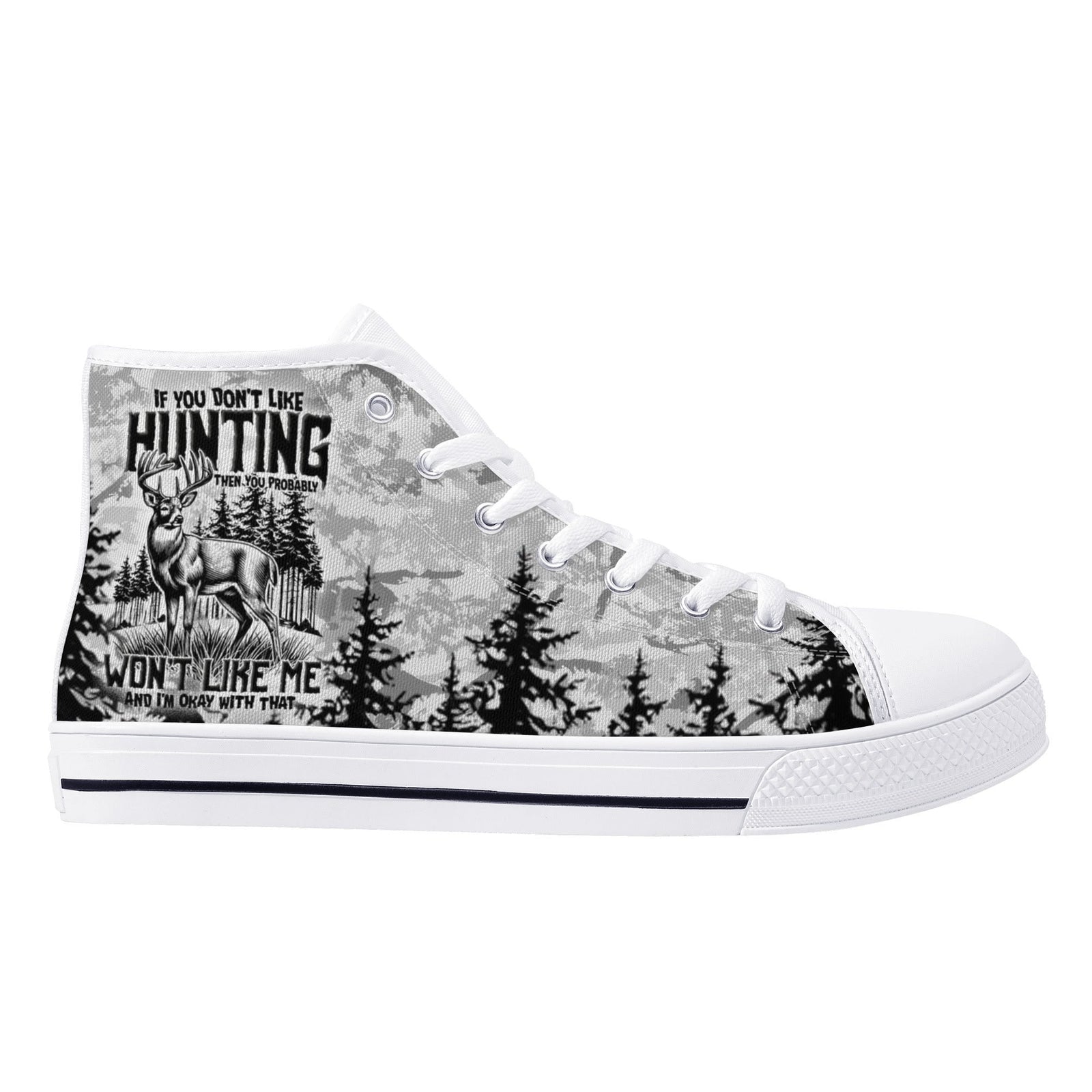 BLISSCORNERS IF YOU DONT LIKE HUNTING THIGH TOP CANVAS SHOES