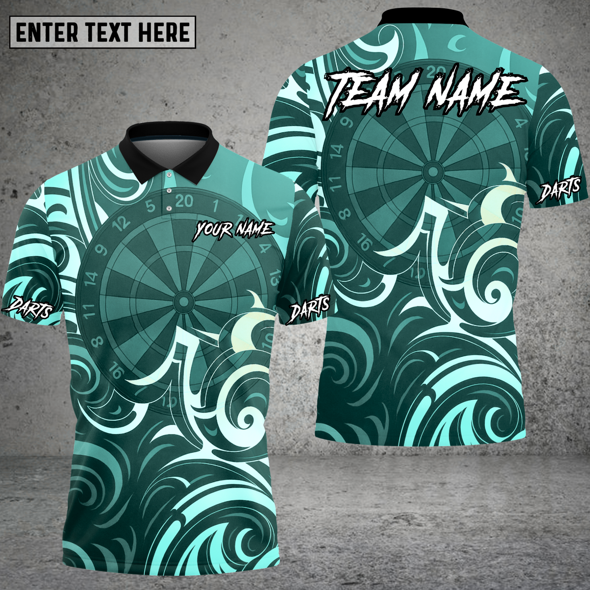 Blisscorners Modern  Darts Pattern Multioptions Personalized Name, Team Name Unisex 3D Shirt (4 Colors)