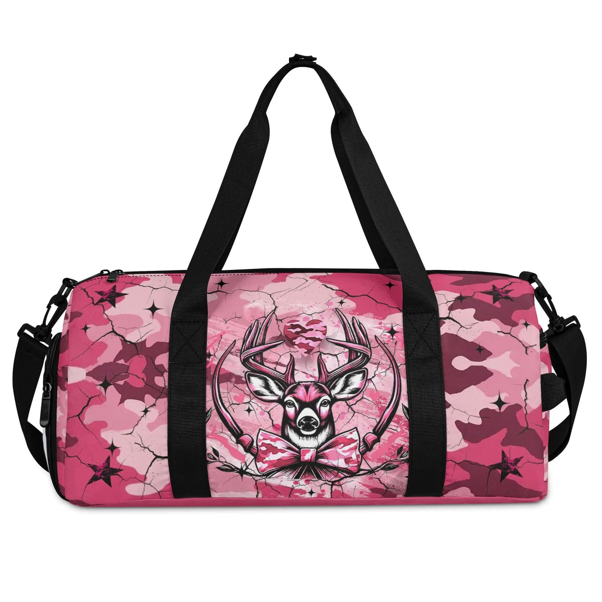 BLISSCORNERS PINK DEER CAMO TRAVELLING BAG