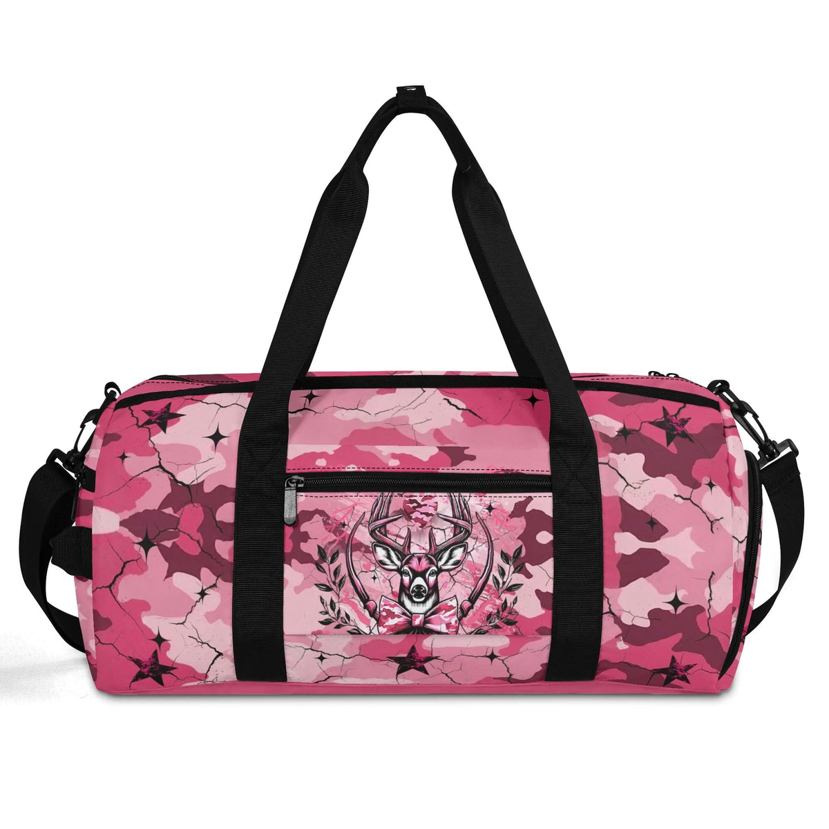 BLISSCORNERS PINK DEER CAMO TRAVELLING BAG