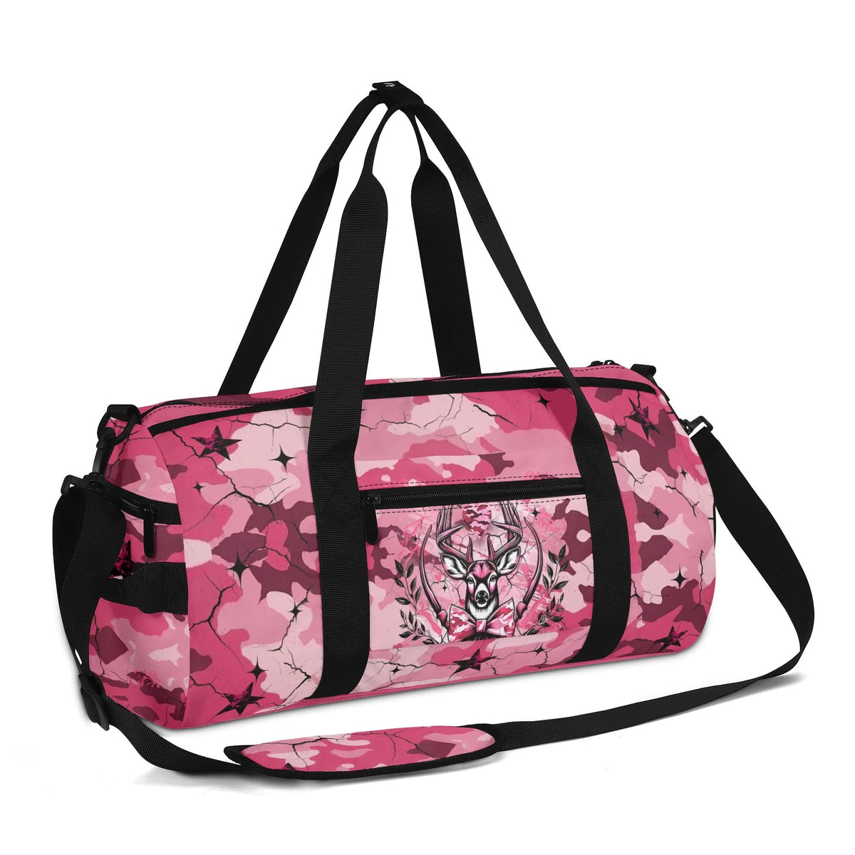 BLISSCORNERS PINK DEER CAMO TRAVELLING BAG