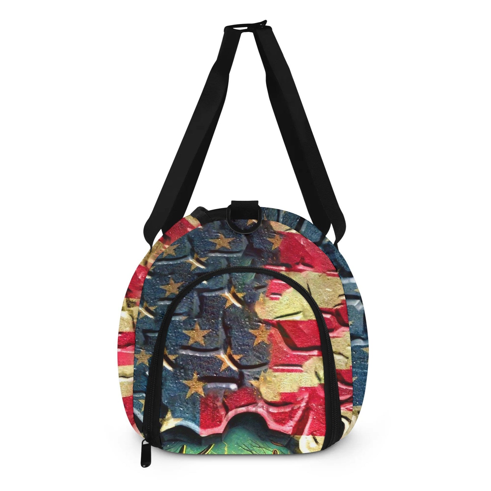 BLISSCORNERS DEER FOREST AMERICAN FLAG TRAVELLING BAG