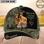 Blisscorners Hunting Deer Couple Camouflage Multicolor Personalized Name 3D Cap