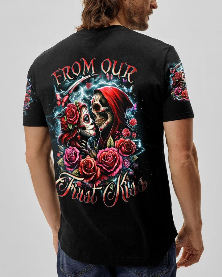 BLISSCORNERS FROM OUR FIRST KISS COUPLE SUGER SKULL ALL OVER PRINT