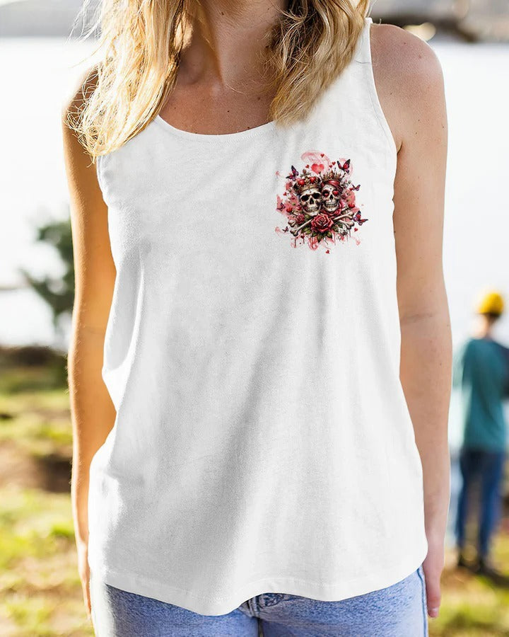 BLISSCORNERS TILL OUR LAST BREATH BONES SKULL COUPLE ALL OVER PRINT