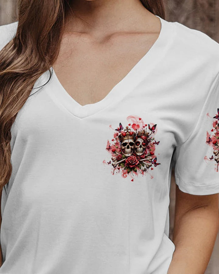 BLISSCORNERS TILL OUR LAST BREATH BONES SKULL COUPLE ALL OVER PRINT