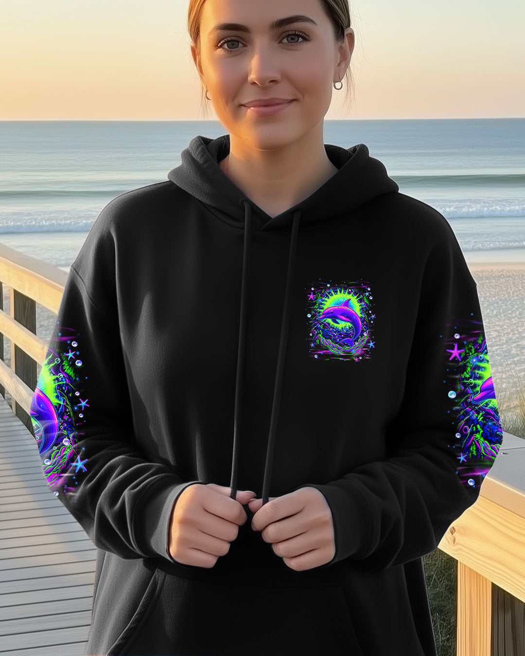 BLISSCORNERS SALTWATER HEALS EVERYTHING DOLPHIN ALL OVER PRINT