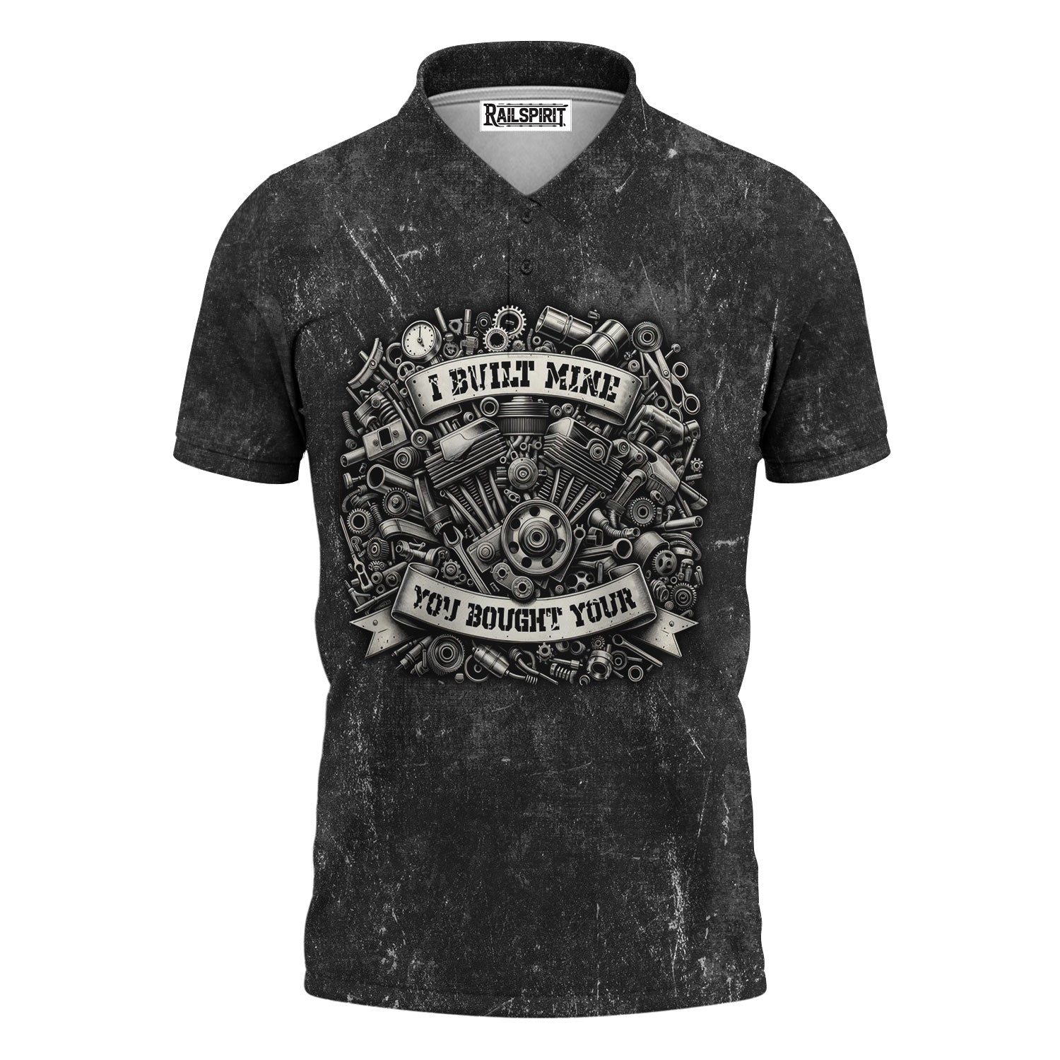 Blisscorners Funny Mechanic Shirt, I Built Mine You Bought Your Shirt, Mechanic Engine Repair Tee for Auto Enthusiast Technician Rider Workwear Gift for Men