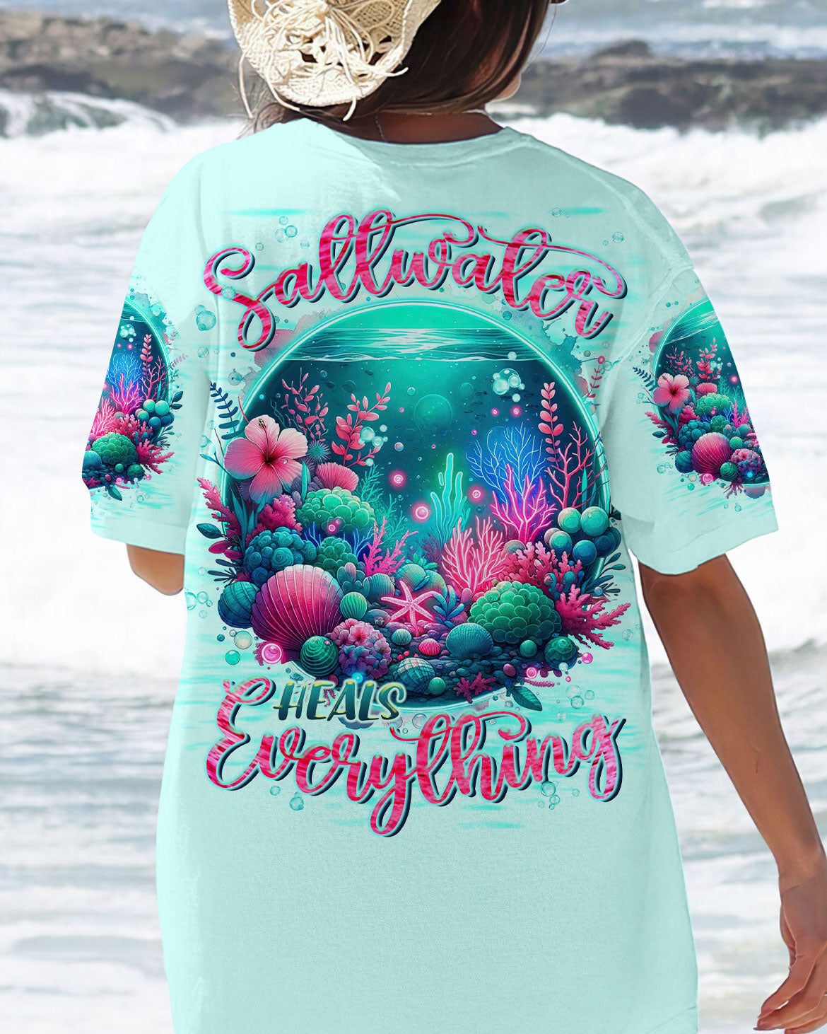 BLISSCORNERS SALTWATER HEALS EVERYTHING UNDERSEA ALL OVER PRINT