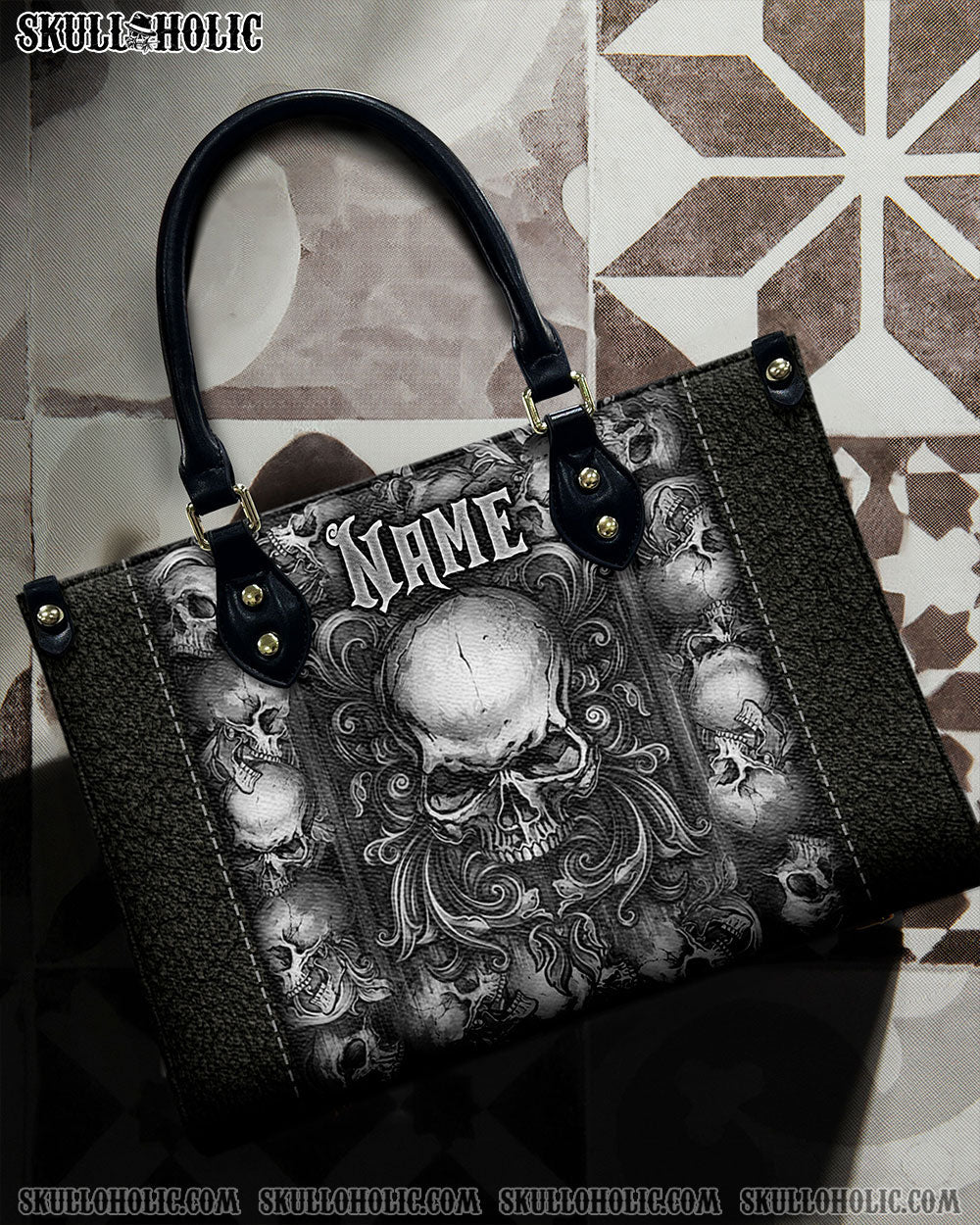 BLISSCORNERS SKULL ART LEATHER HANDBAG