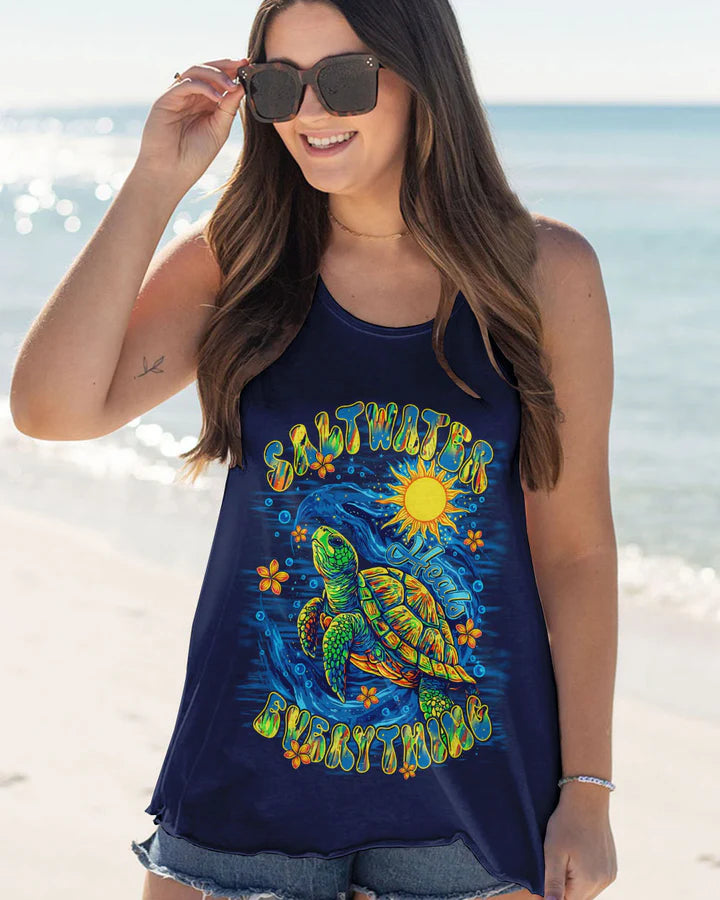 BLISSCORNERS SALTWATER HEALS EVERYTHING TURTLE ALL OVER PRINT 1