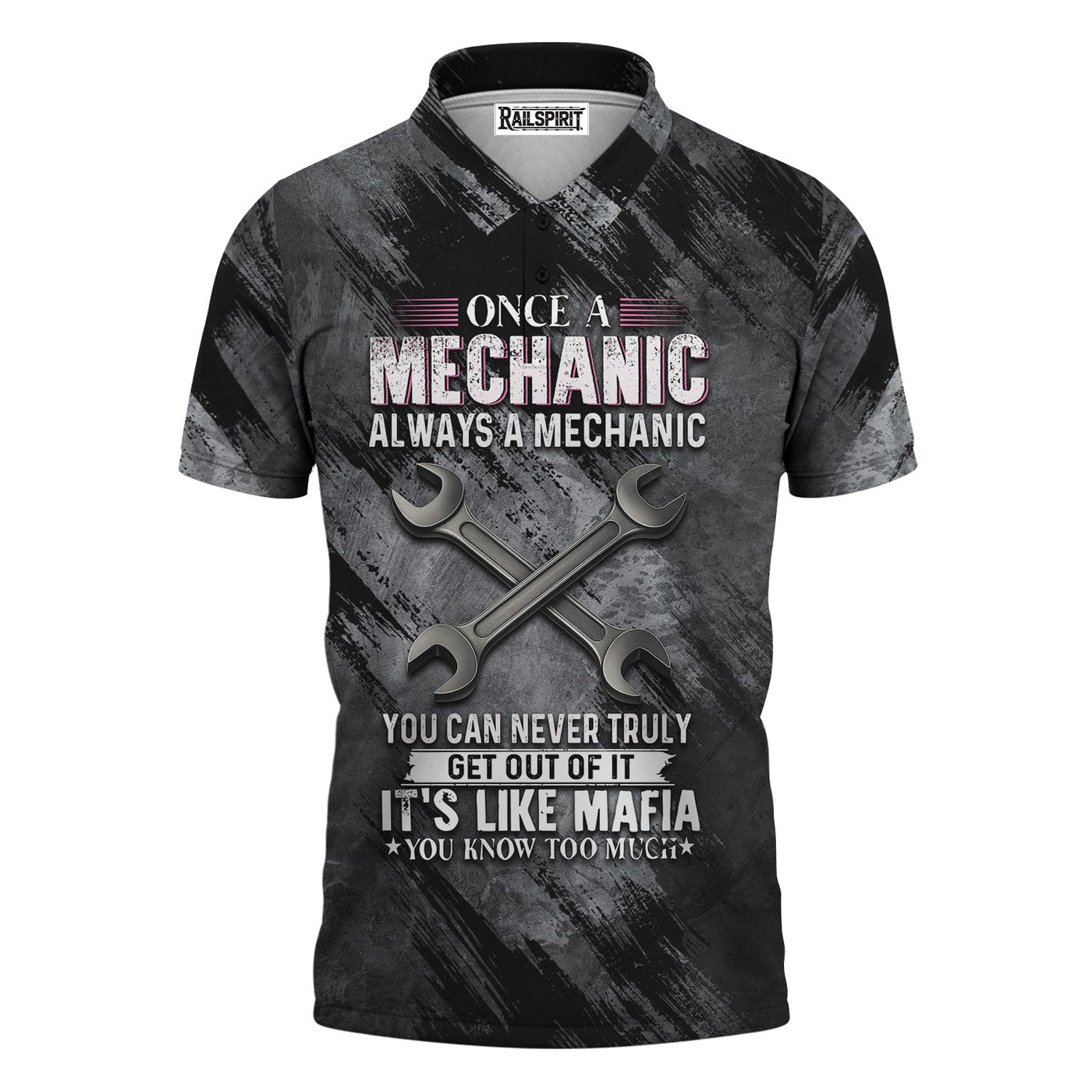 Blisscorners Once A Mechanic Always A Mechanic Shirt Funny Printed Vintage Mechanic Unisex T Shirt Wrench Design