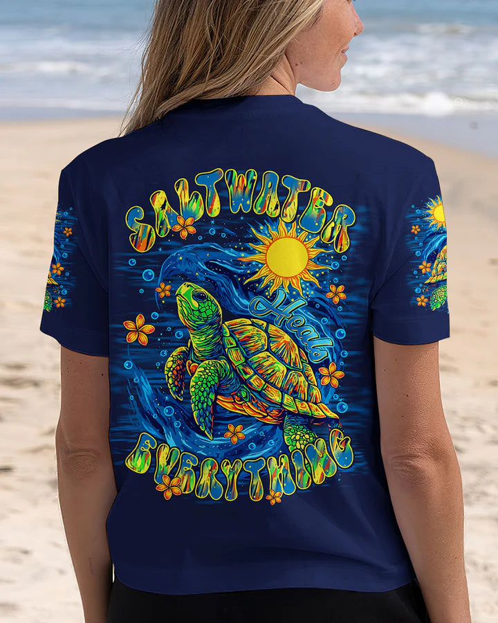 BLISSCORNERS SALTWATER HEALS EVERYTHING TURTLE ALL OVER PRINT 1