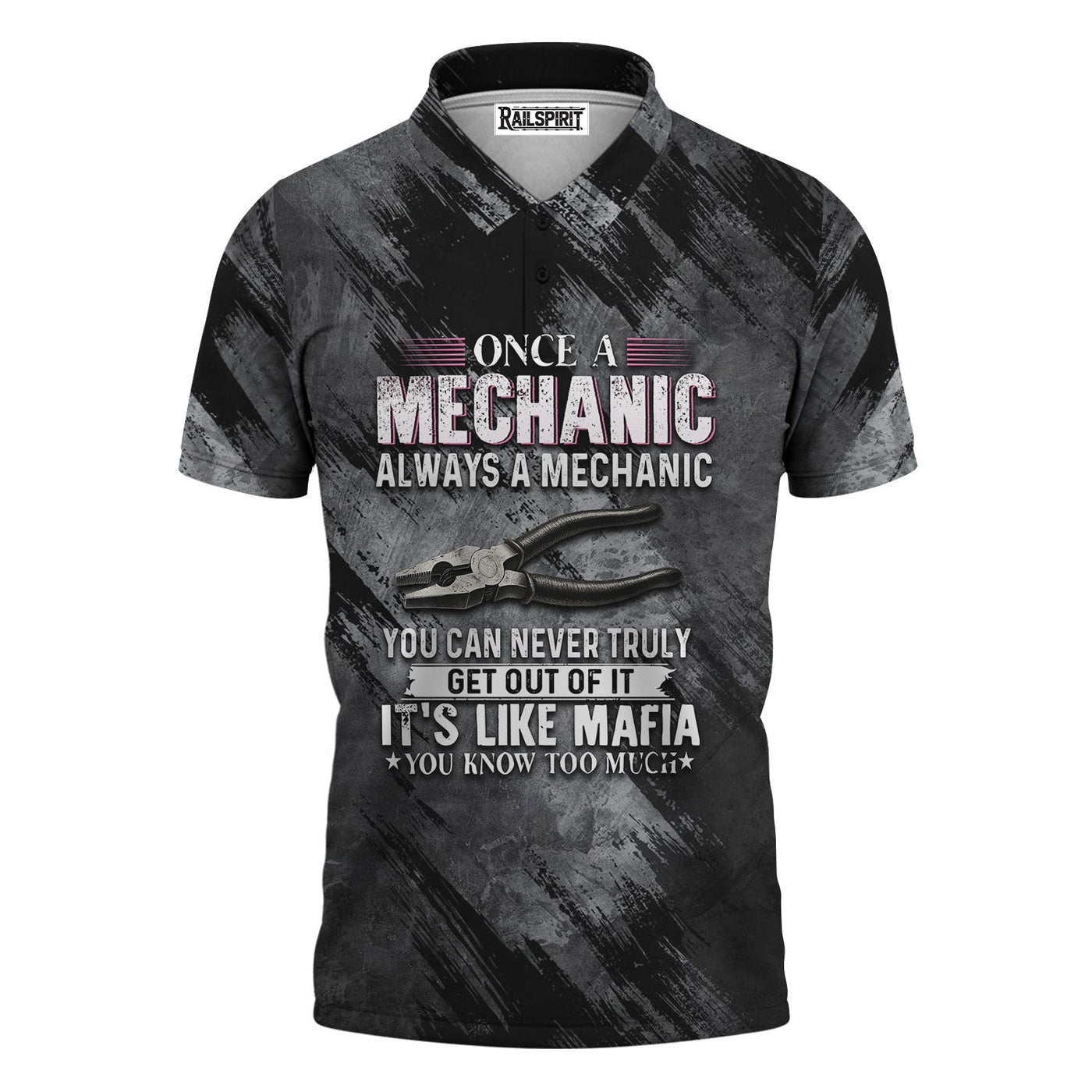 Blisscorners Once A Mechanic Always A Mechanic Shirt Funny Printed Vintage Mechanic Unisex T Shirt Pliers Design