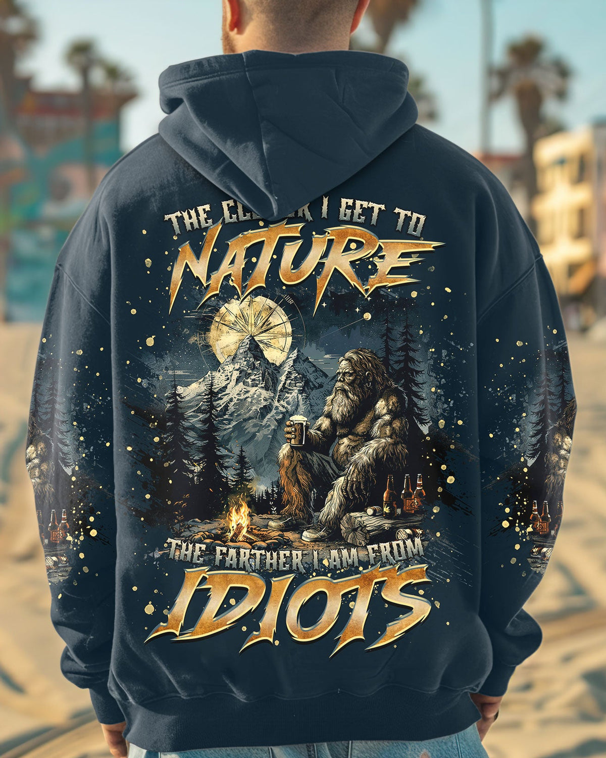 BLISSCORNERS THE CLOSER I GET TO NATURE BIGFOOT ALL OVER PRINT