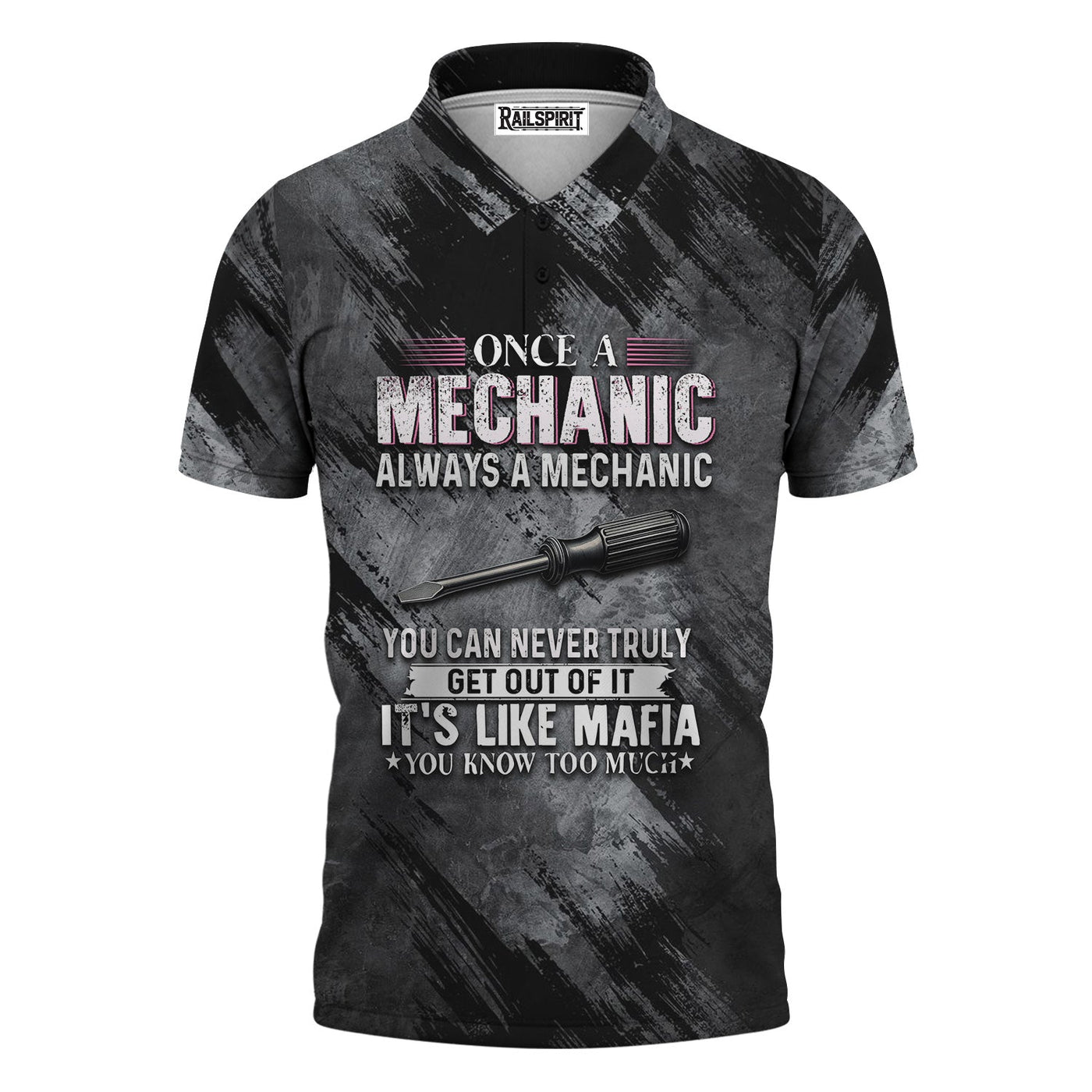 Blisscorners Once A Mechanic Always A Mechanic Shirt Funny Printed Vintage Mechanic Unisex T Shirt Screwdriver Design