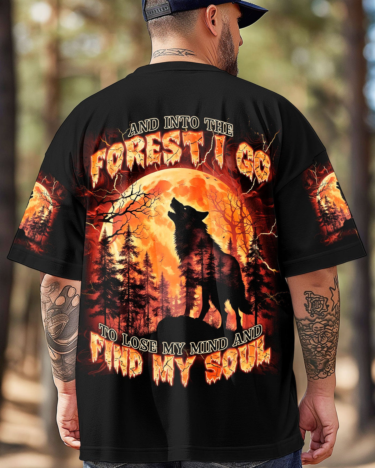 BLISSCORNERS AND INTO THE FOREST I GO WOLF ALL OVER PRINT