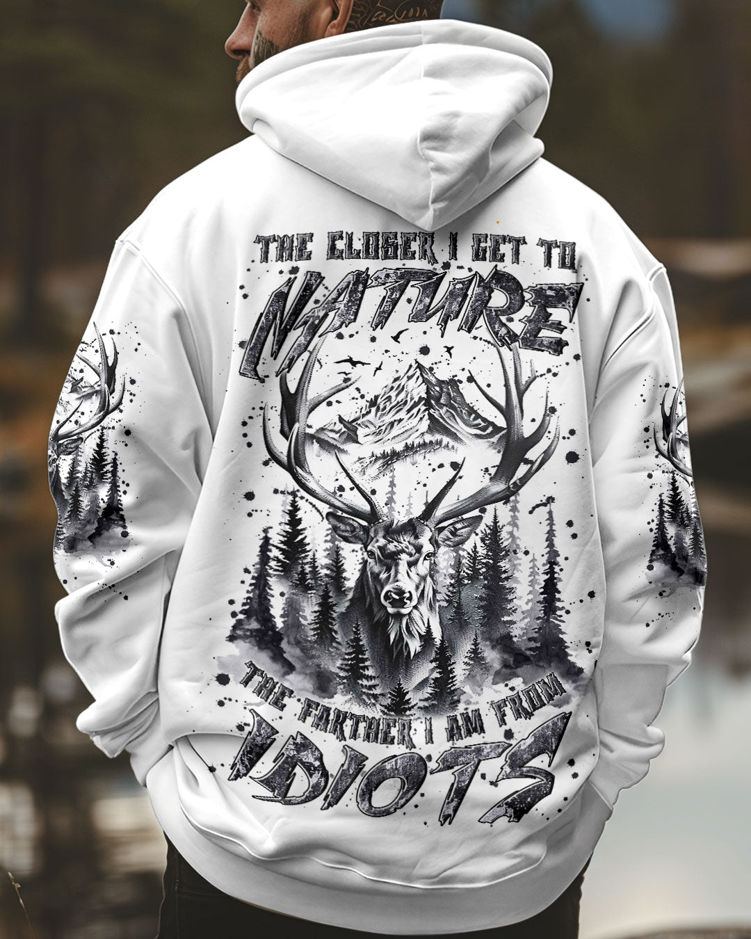 BLISSCORNERS THE CLOSER I GET TO NATURE DEER ALL OVER PRINT