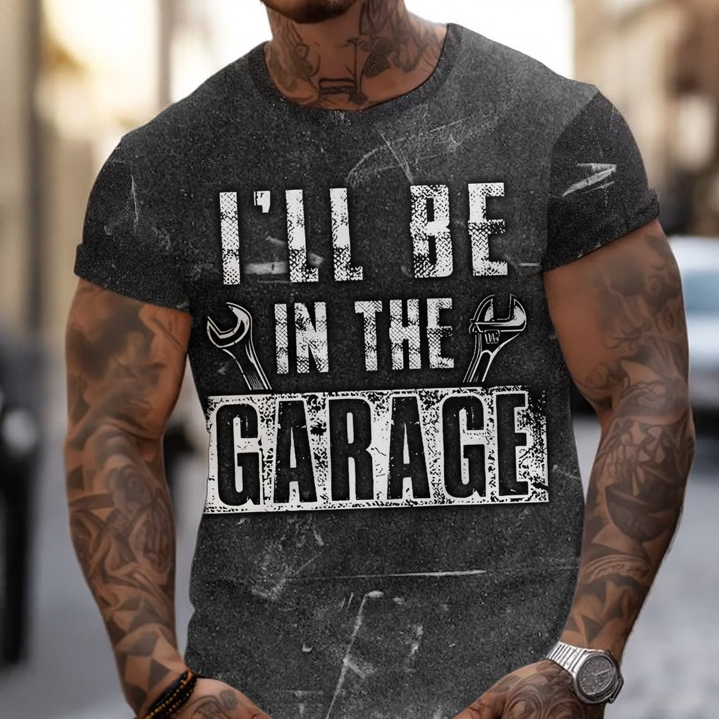 Blisscorners Vintage Mechanic Shirt I'll Be In The Garage T Shirt