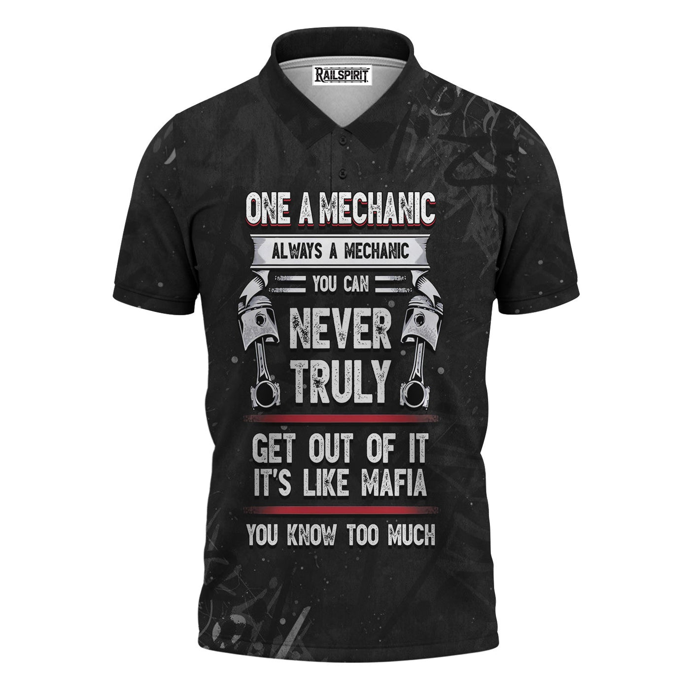 Blisscorners Vintage Mechanic Shirt You Can Never Truly Get Out Of It It's Like Mafia You Know Too Much T Shirt