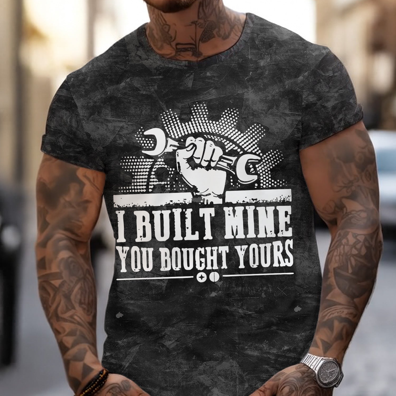 Blisscorners Vintage Mechanic Shirt I Build Mine You Bought Yours T Shirt Gift For Men