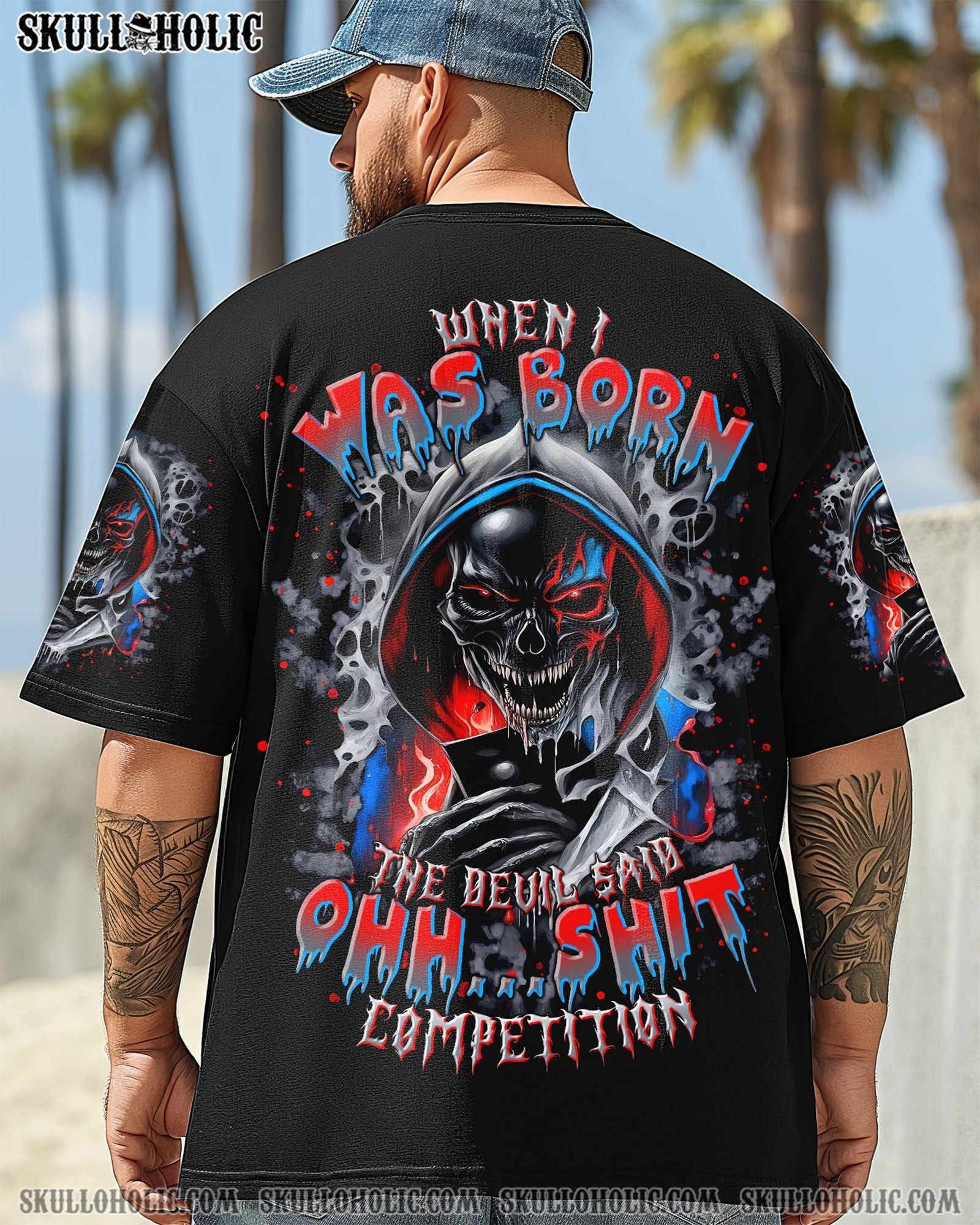 BLISSCORNERS WHEN I WAS BORN SKULL REAPER ALL OVER PRINT